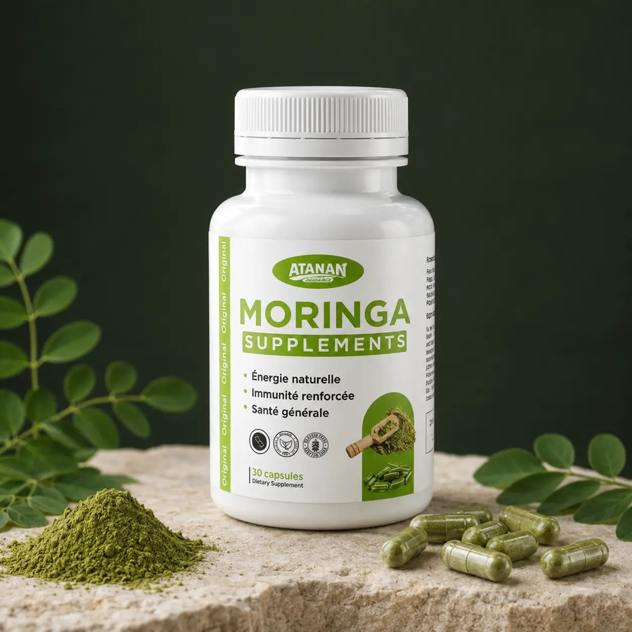 ATANAN Moringa — تصوير احترافي قريب
